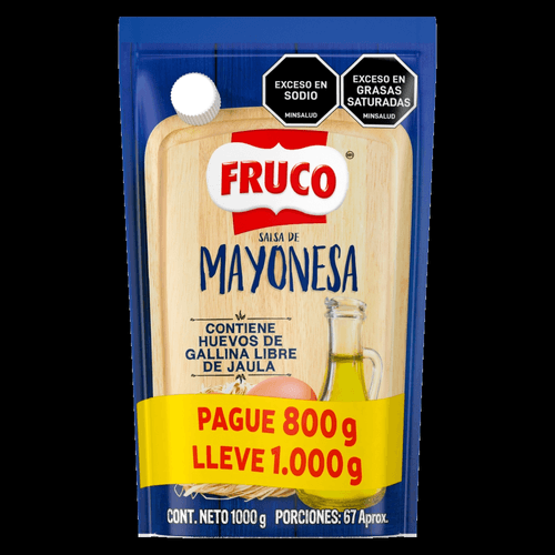 FRUCO MAYONESA PAGUE800GR LLEVE1000GR