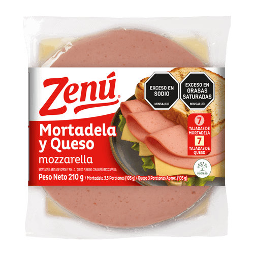 MORTADELA Y QUESO ZENU *210GR