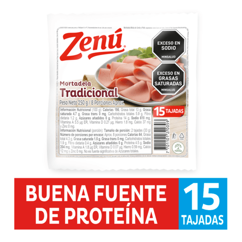 MORTADELA TRADICIONAL ZENU*250GR