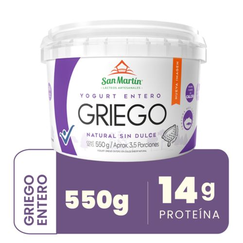 YOGUR GRIEGO ENTERO SAN MARTIN*550GR
