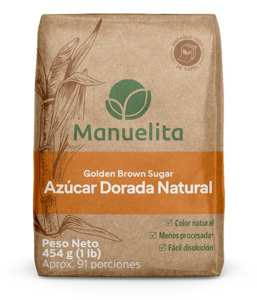 AZUCAR DORADA NATURAL MANUELITA *454GR