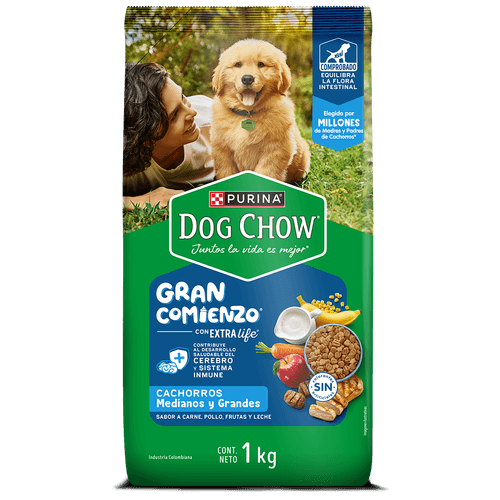 DOG CHOW CACHORROS MEDIANOS Y GRANDE*1KG