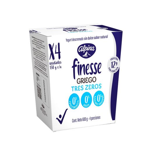 YOGURT GRIEGO TRIPLE ZERO FINE X4 *600GR