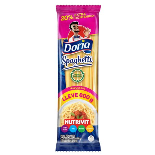 SPAGUETTI DORIA EXTRACONTENIDO *600GR