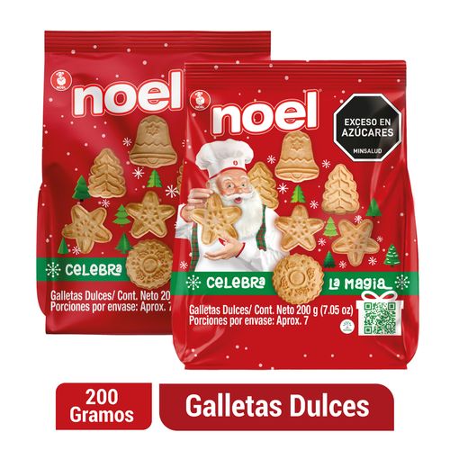 GALLETAS NAVIDAD NOEL BOLSA *200GR