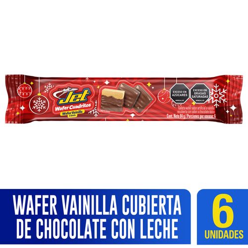 CHOCO JET WAFER CUADRITOS VAINI X6 *84GR