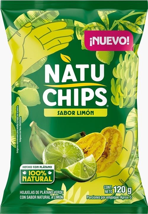 NATUCHIPS SABOR LIMON *120GR