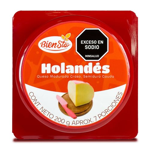 QUESO HOLANDES BIEN STAR REDONDO *200GR