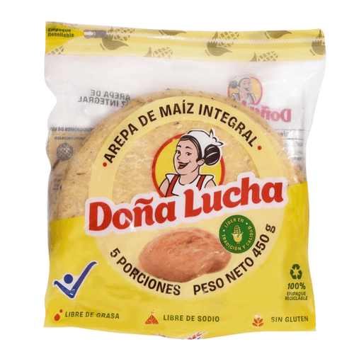 AREPA DONA LUCHA MAIZ INTEGRAL *450GR