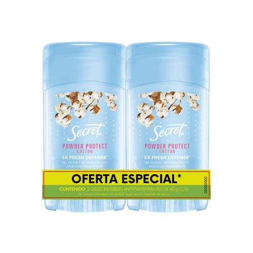 DEO GEL ALGODON SECRET MUJER X2 *90GR