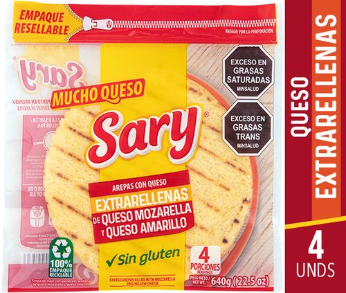 AREPA DE QUESO RELLENA x 640GR SARY
