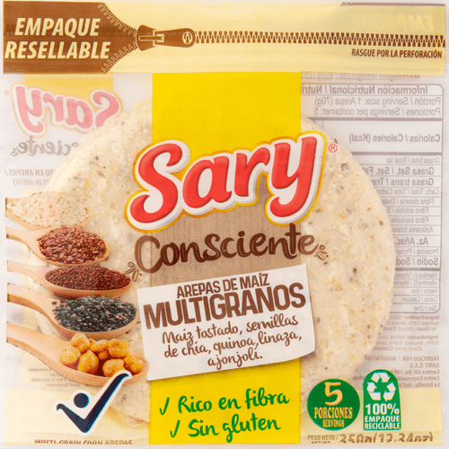 AREPA DE MAIZ CON SEMILLAS DE CHIA *5UNI