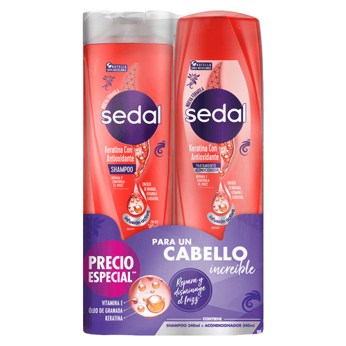 SEDAL SH KERATINA ANTI *340ML+ACON*340ML