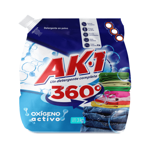 DETERGENTE AK1 360 OXIGENO ACTIVO *3KG