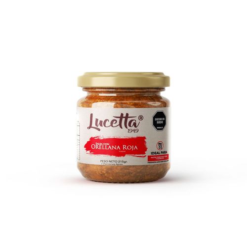 SALSA ROJA DE ORELLANAS LUCETTA X 215GR