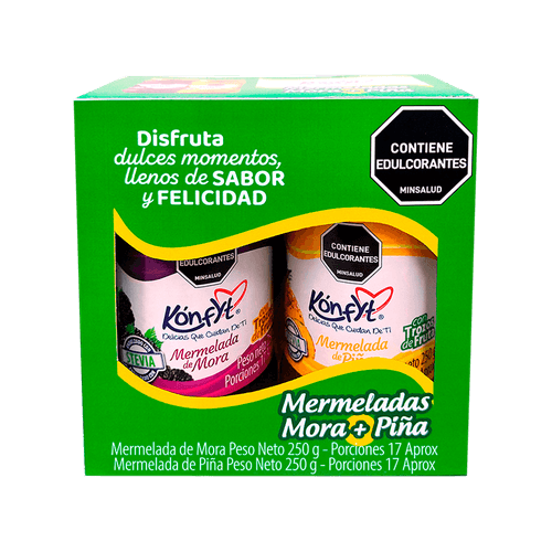 PACK MERMELADAS MORA*250GR+PINA *250GR