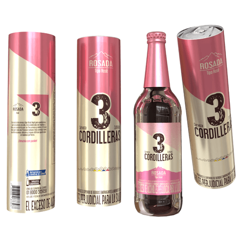 CERVEZA 3 CORDILLERAS ROSADA *750ML