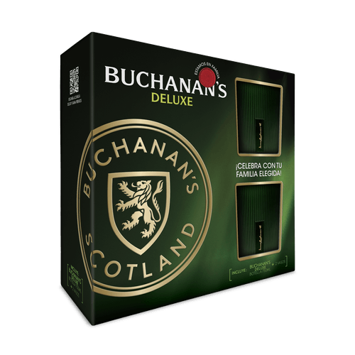 WHISKY BUCHANANS 12A *750ML+2VASOS PACK