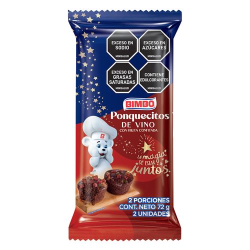 PONQUECITO BIMBO VINO FRUTAS *72GR