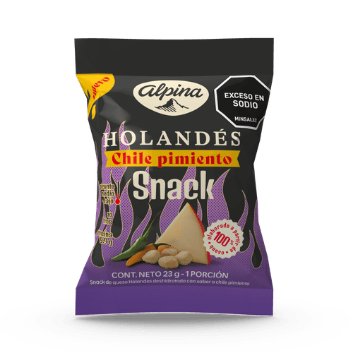 SNACK QUESO CHILE PIMIENTO ALPINA *23GR