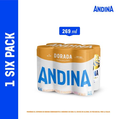 CERVEZA ANDINA LATA X 6UND *269 ML