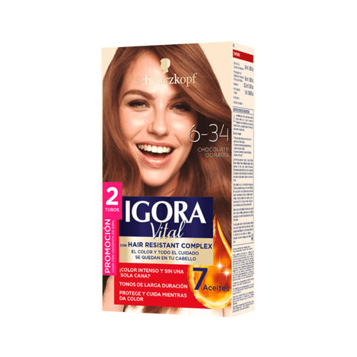 TINTE 6-34 CHOCOLATE DORADO IGORA VITAL