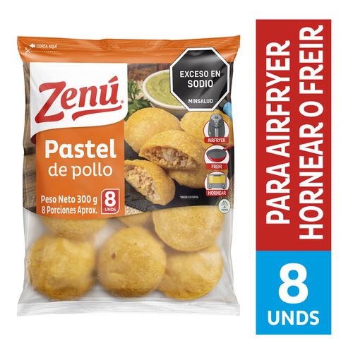 PASTEL DE POLLO ZENU X8 *300GR
