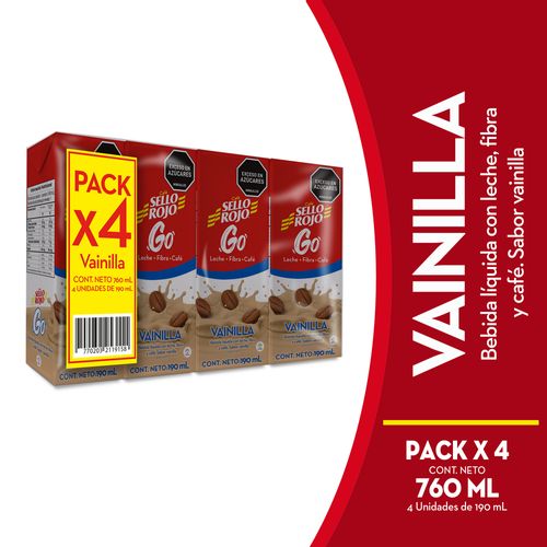 BEBIDA CAFE SELLO ROJ GO VAINI X4 *190ML