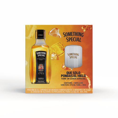 WHISKY SOMETHING SPECIAL *750ML+VASO