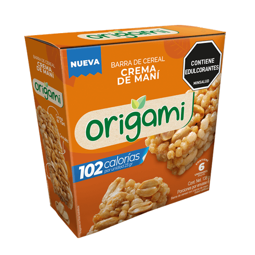 ORIGAMI BARRA CEREAL CREM MANI X6 *138GR