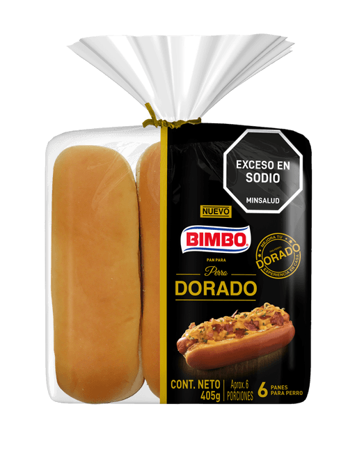 PAN PERRO DORADO BIMBO X6 *405GR