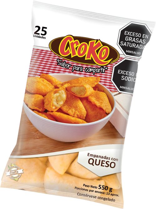 EMPANADAS CON QUESO CROKO X25 *550GR