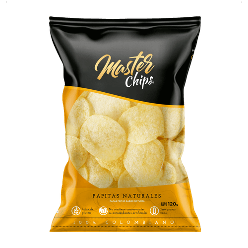 PAPA MASTER CHIPS  NATURAL  x 120GR