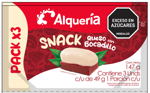 QUESO CON BOCADILLO ALQUERIA X3 *147GR