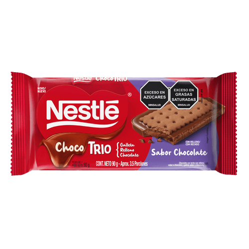 NESTLE CHOCOBISCUIT TRIO CHOCOLATE *90GR