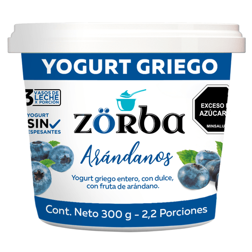YOGURT GRIEGO ZORBA ARANDANOS *300GR