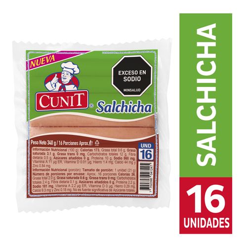 SALCHICHA CUNIT X16 *340GR