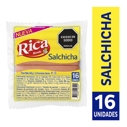 SALCHICHA RICA X16 *340GR
