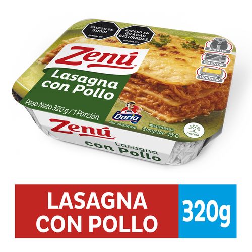 LASAGNA CON POLLO ZENU  x 320 GR