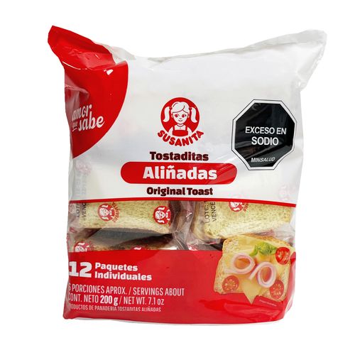 TOSTADITAS ALIÑADAS SUSANITA X 12