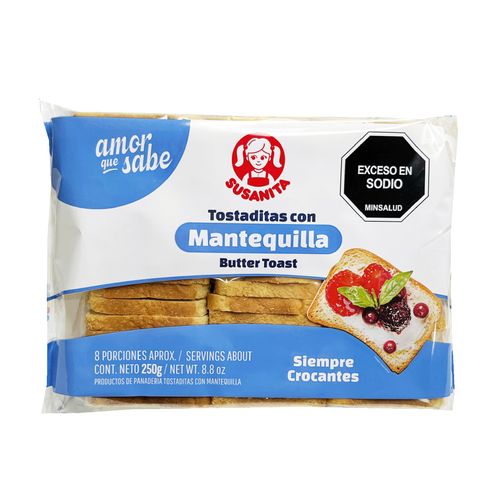 TOSTADA MANTEQUILLA SUSANITA x 250GR