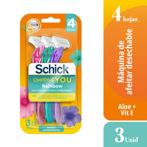 MAQUINA AFEITAR SCHICK QUATRO YOU *3UND