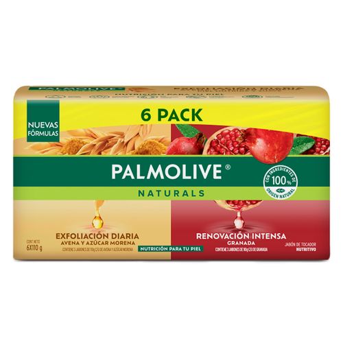 JABON PALMOLIVE AVENA+GRANADA X6 *110GR