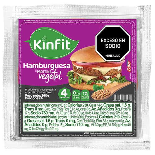 HAMBURGUESA VEGGIE KINFIT *360GR
