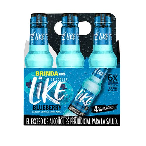 LIKE BLUE BERRY SIXPACK BOT *300ML