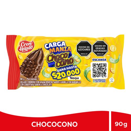 PROMOCION CHOCOCONO CREM HELADO *90GR