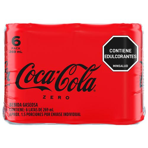 COCACOLA ZERO LATA X6 *269ML