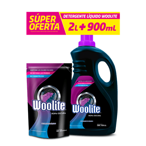 DET WOOLITE ROPA OSCURA PET*2LT+DP*900ML