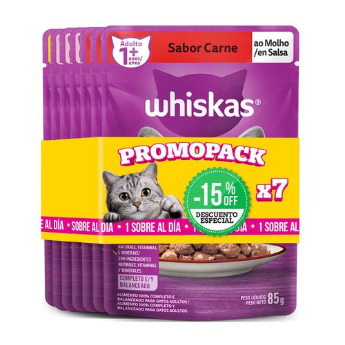 PROMOPACK ALIM HUMEDO WHISKAS X7 *85GR