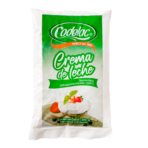 CREMA DE LECHE CODELAC BOLSA *200GR